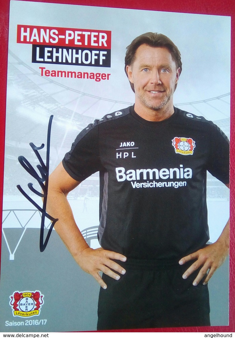 Bayer04  Hans Peter Lehnhoff Signed Card - Handtekening