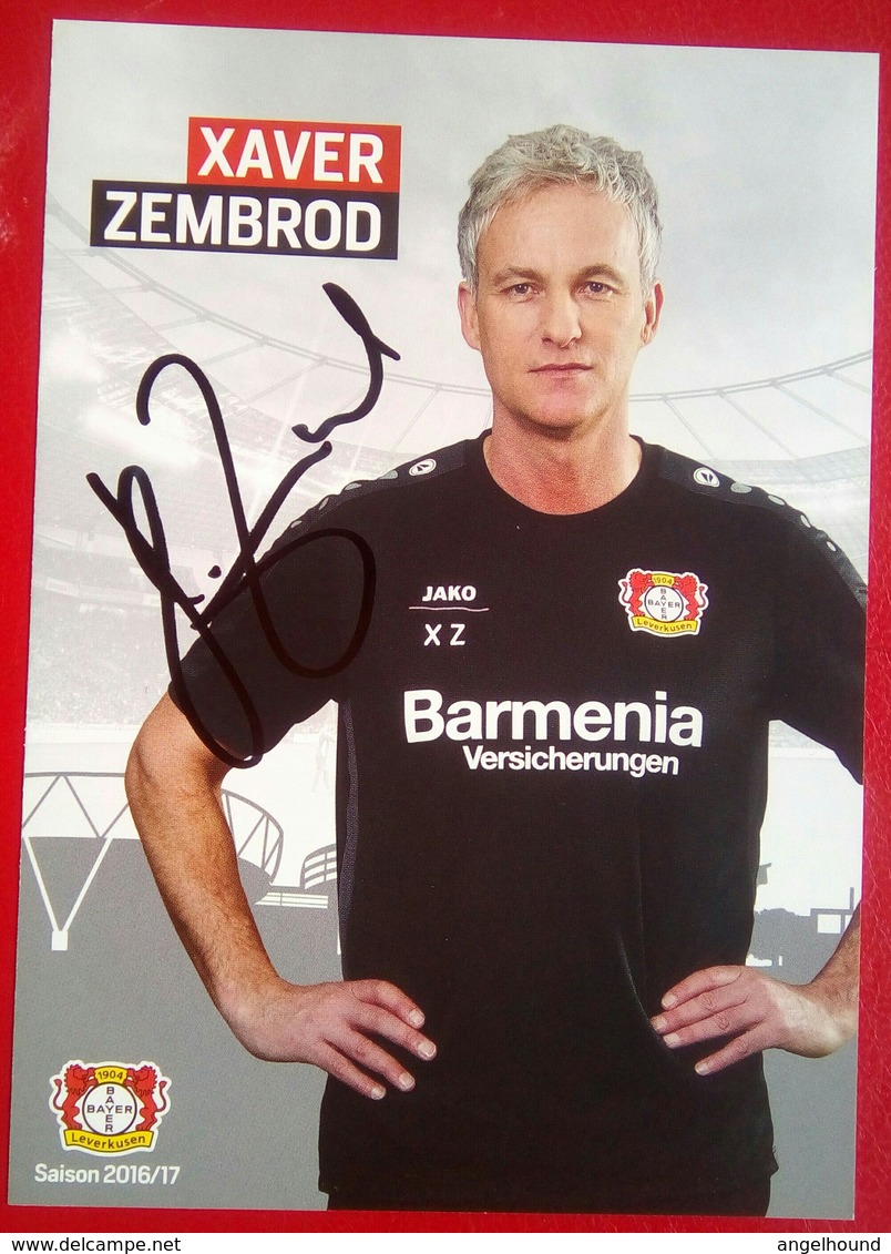 Bayer 04  Xaver Zembrod  Signed Card - Autographes