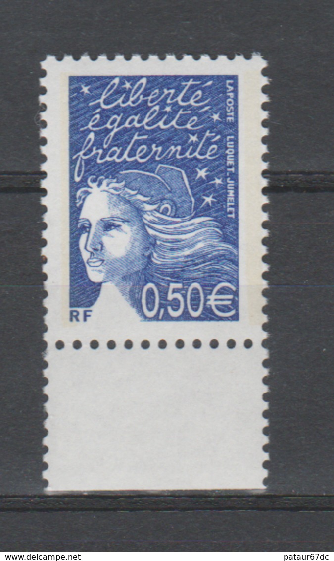 FRANCE / 2002 / Y&T N° 3449 ** AVEC PHO : Luquet RF 0.50 € Bleu De Feuille Gommée BdF - Gomme D'origine Intacte - Nuovi