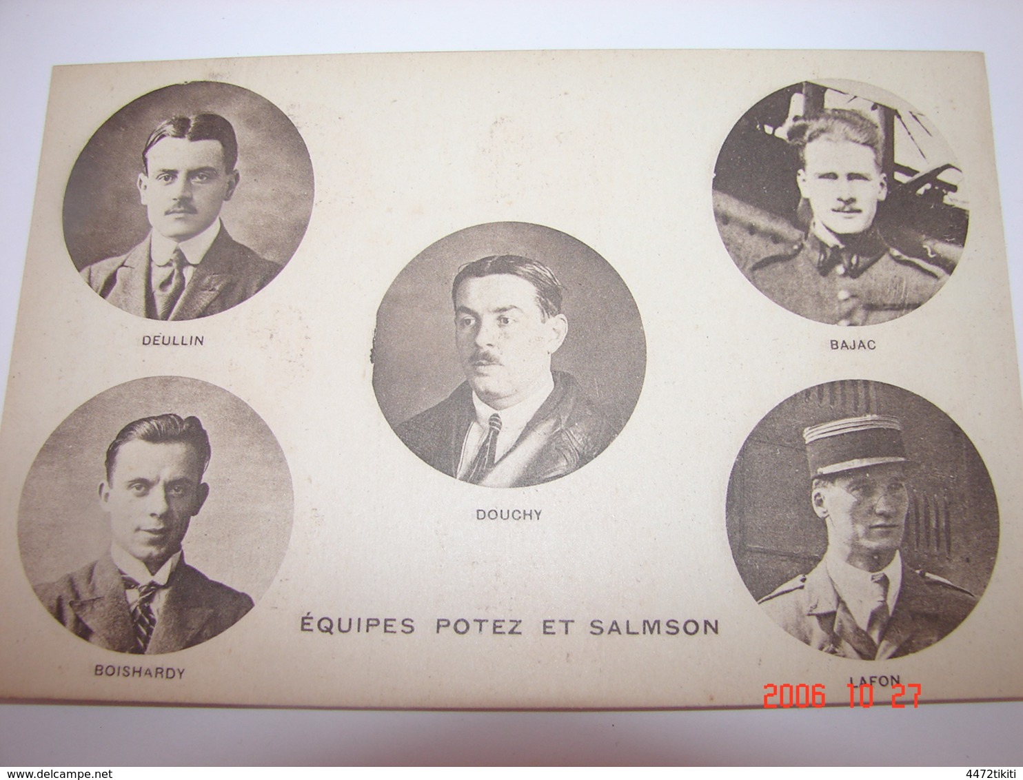 C.P.A.- Equipes Potez Et Salmon - Deullin , Boihardy , Douchy , Bajac Et Lafon - 1920 - SUP (BJ 51) - Aviateurs