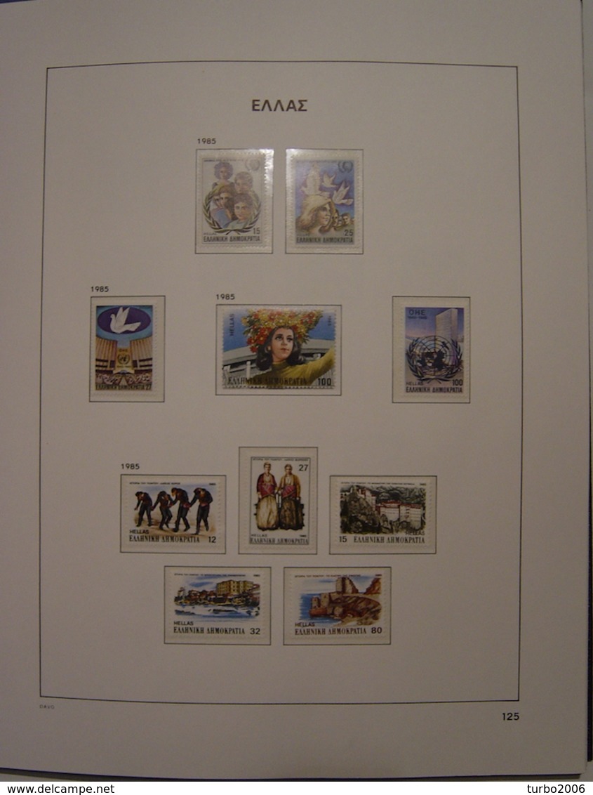 GREECE 1985 / 1999 Almost Complete MNH Collection In DAVO GREECE III Album With Slipcase As Shown On Scans - Verzamelingen