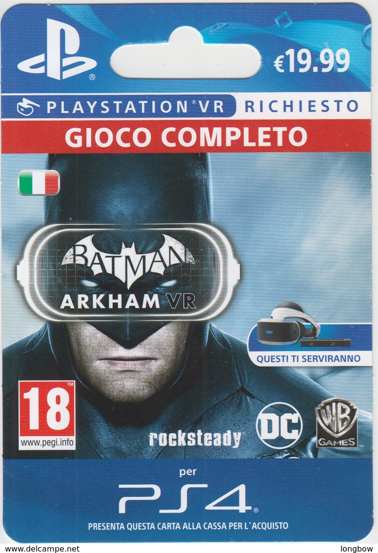 Game Card Italy PlayStation Batman Arkham VR - Gift Cards