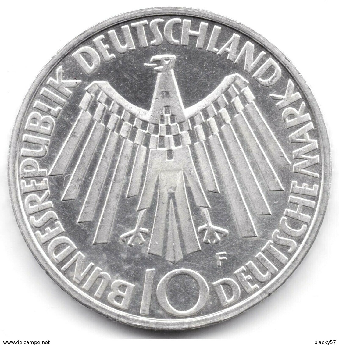10 Mark Argent Allemagne 1972 Jeux Olympiques - Commemorations