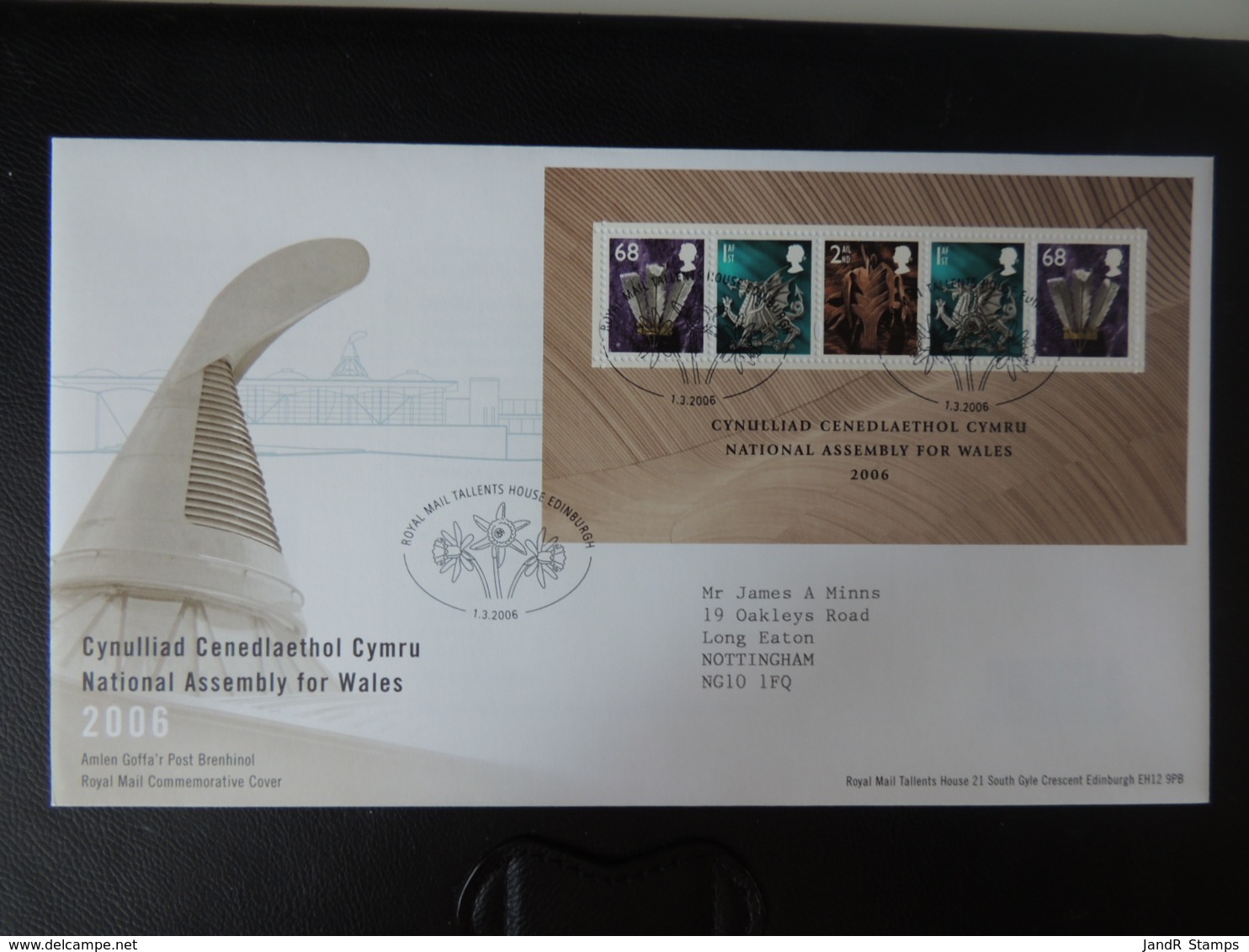 GB 2006 FDC - National Assembly Wales Tallents Postmark First Day Cover Constitutions - 2001-2010 Decimal Issues