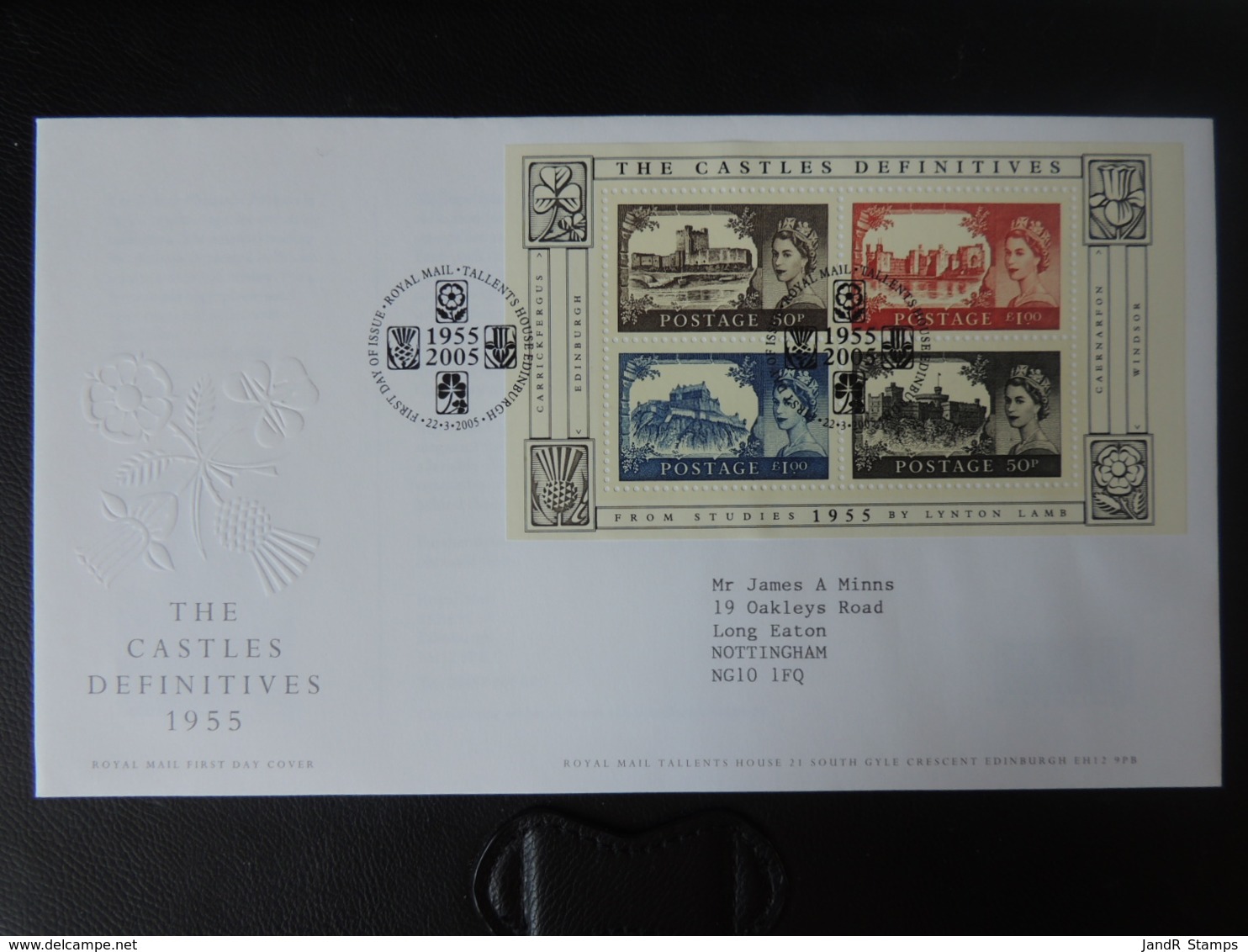 GB 2005 FDC - Miniature Sheet Castle Definitives Tallents Postmark First Day Cover - 2001-2010 Dezimalausgaben