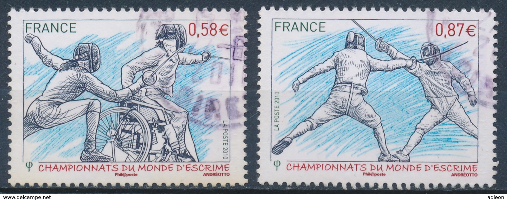 France - Championnats Du Monde D'escrime YT 4510-4511 Obl. Cachet Rond - Used Stamps