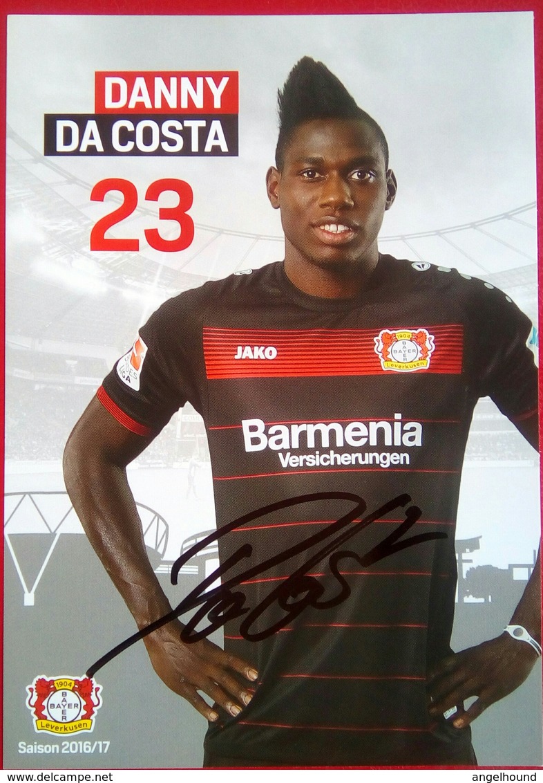 Bayer 04 Danny Da Costa Signed Card - Autógrafos