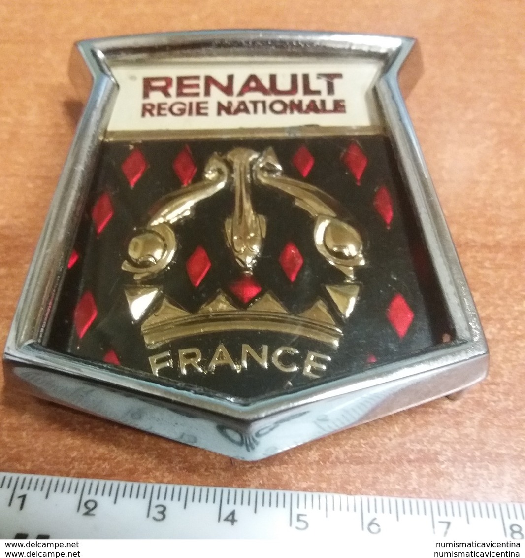 RENAULT Stemma Auto Voitures Nationale France Cars Plaque Plate Placca Anni '70 - Automobili