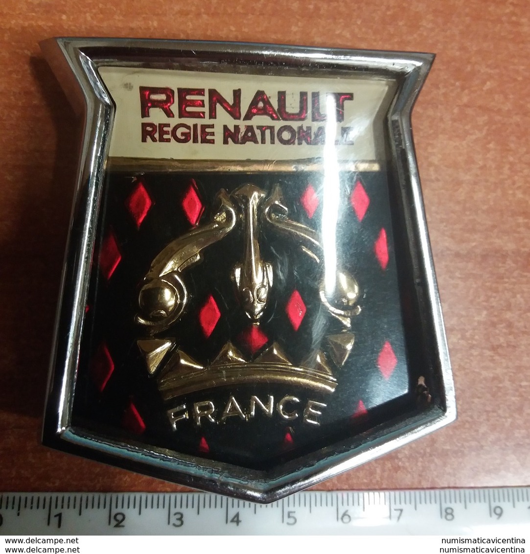 RENAULT Stemma Auto Voitures Nationale France Cars Plaque Plate Placca Anni '70 - Automobili