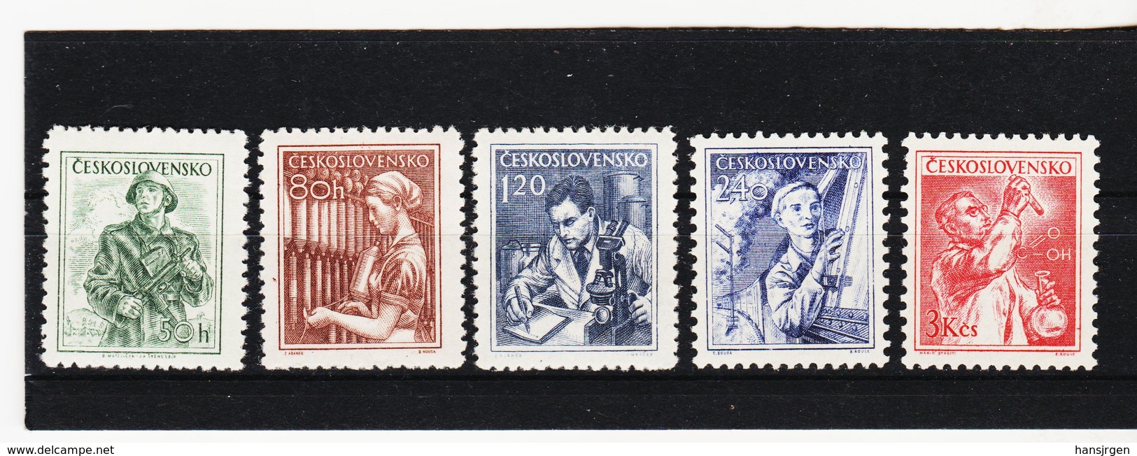 Post198 TSCHECHOSLOWAKEI CSSR 1954 MICHL 859/63 ** Postfrisch SIEHE ABBILDUNG - Ungebraucht