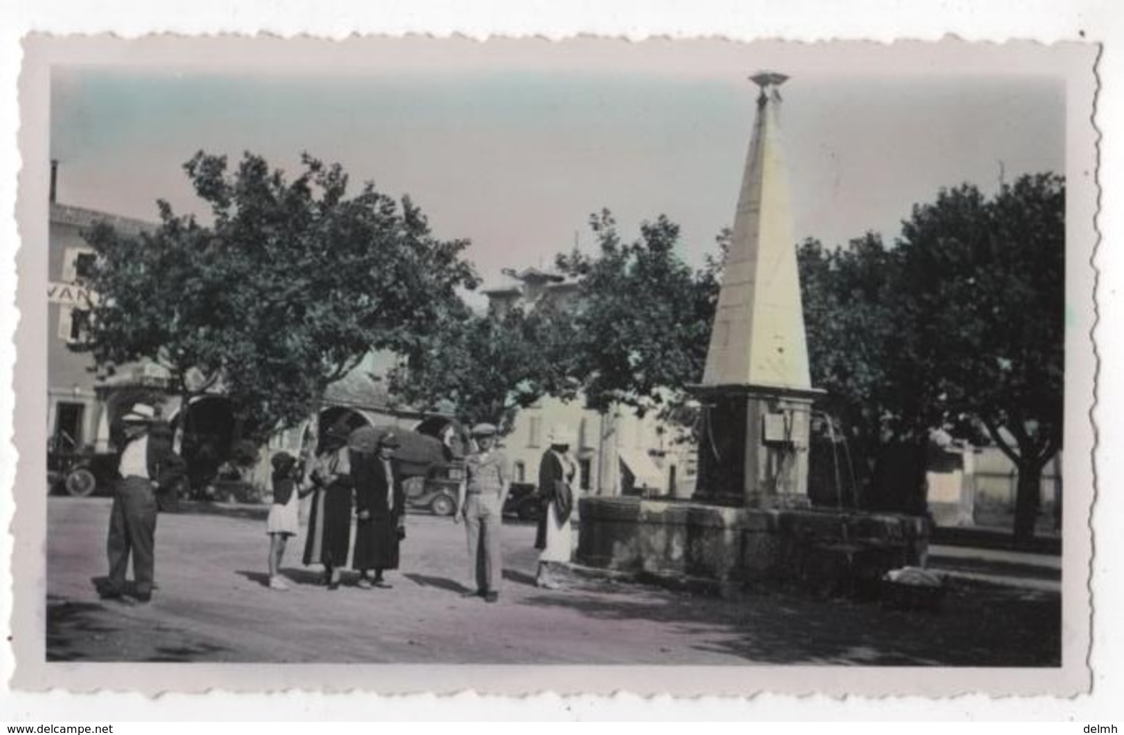 Photo Originale Colorisée 1936 Place De CASTELLANE Verdon - Lugares