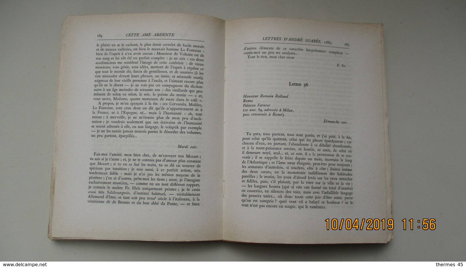 CAHIERS ROMAIN ROLLAND / 5 / CETTE AME ARDENTE / LETTRES DE ANDRE SUAREZ A ...ENVOIS MARIE ROMAIN.ROLLAND Et Jean Réande - Livres Dédicacés