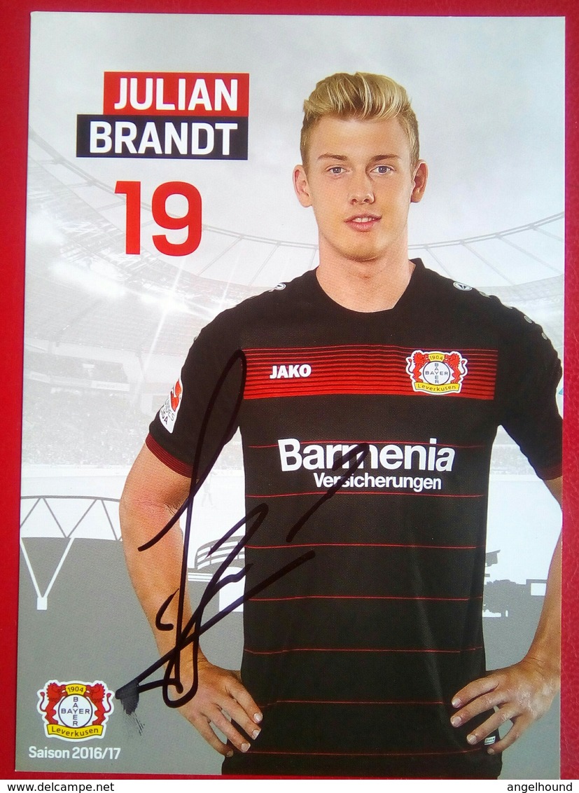 Bayer 04  Julian Brandt  Signed Card - Autographes