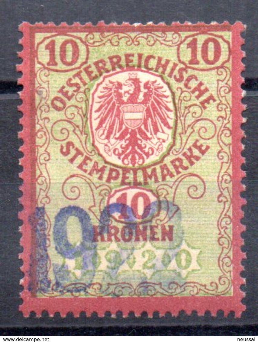 Sello  Fiscal Austria Matasello 1922 - Revenue Stamps