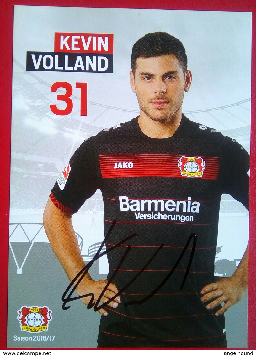 Bayer 04  Kevin Volland Signed Card - Autographes