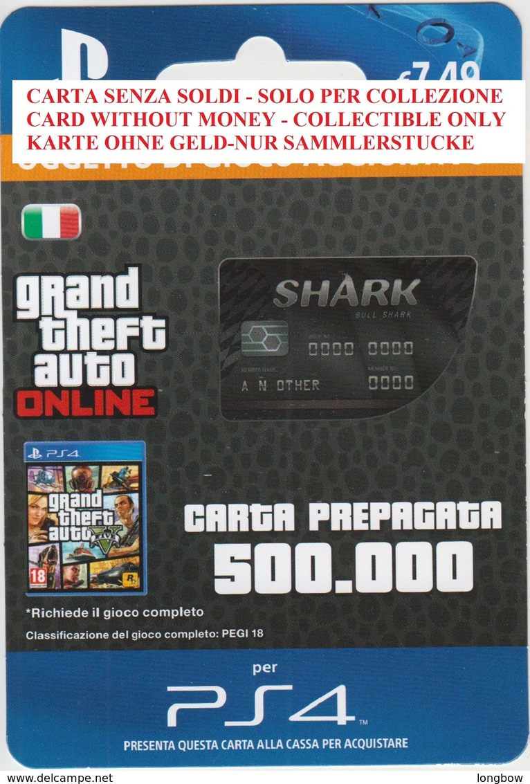 Game Card Italy PlayStation 2014 Grand Theft Auto - Gift Cards