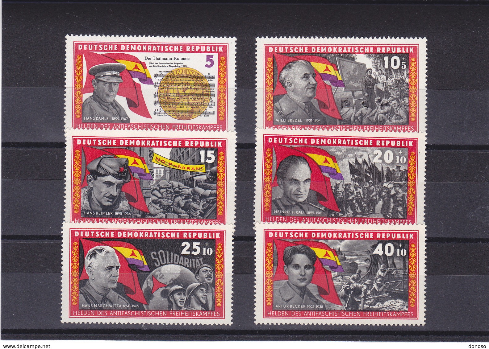 RDA 1966 GUERRE D'ESPAGNE Yvert 889-894 NEUF** MNH - Neufs