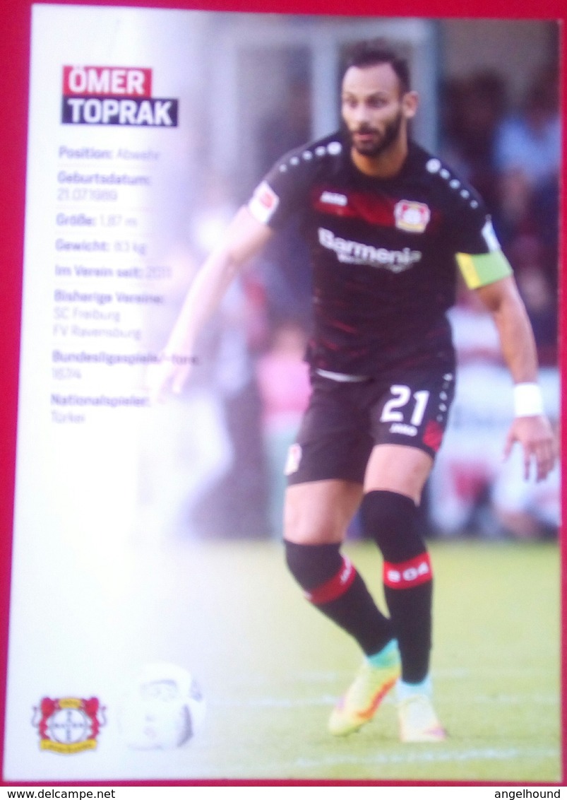 Bayer 04  Omer Toprak  Signed Card - Handtekening