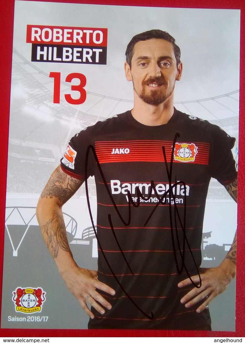Bayer 04 Roberto Hilbert  Signed Card - Autógrafos