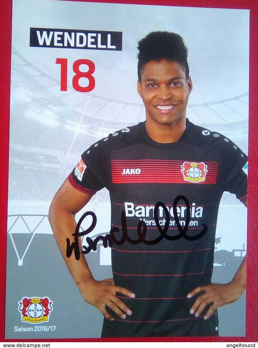 Bayer 04 Wendell  Signed Card - Handtekening