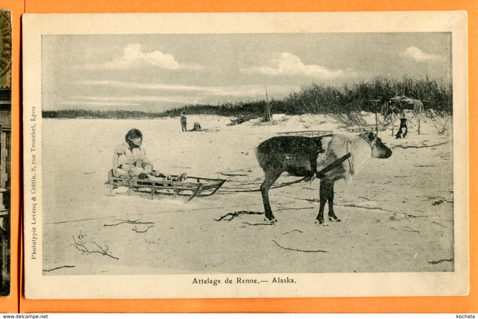 SPR524, Alaska, Attelage De Renne, Esquimo, Traîneau, Animée, Circulée Sous Enveloppe - Autres & Non Classés