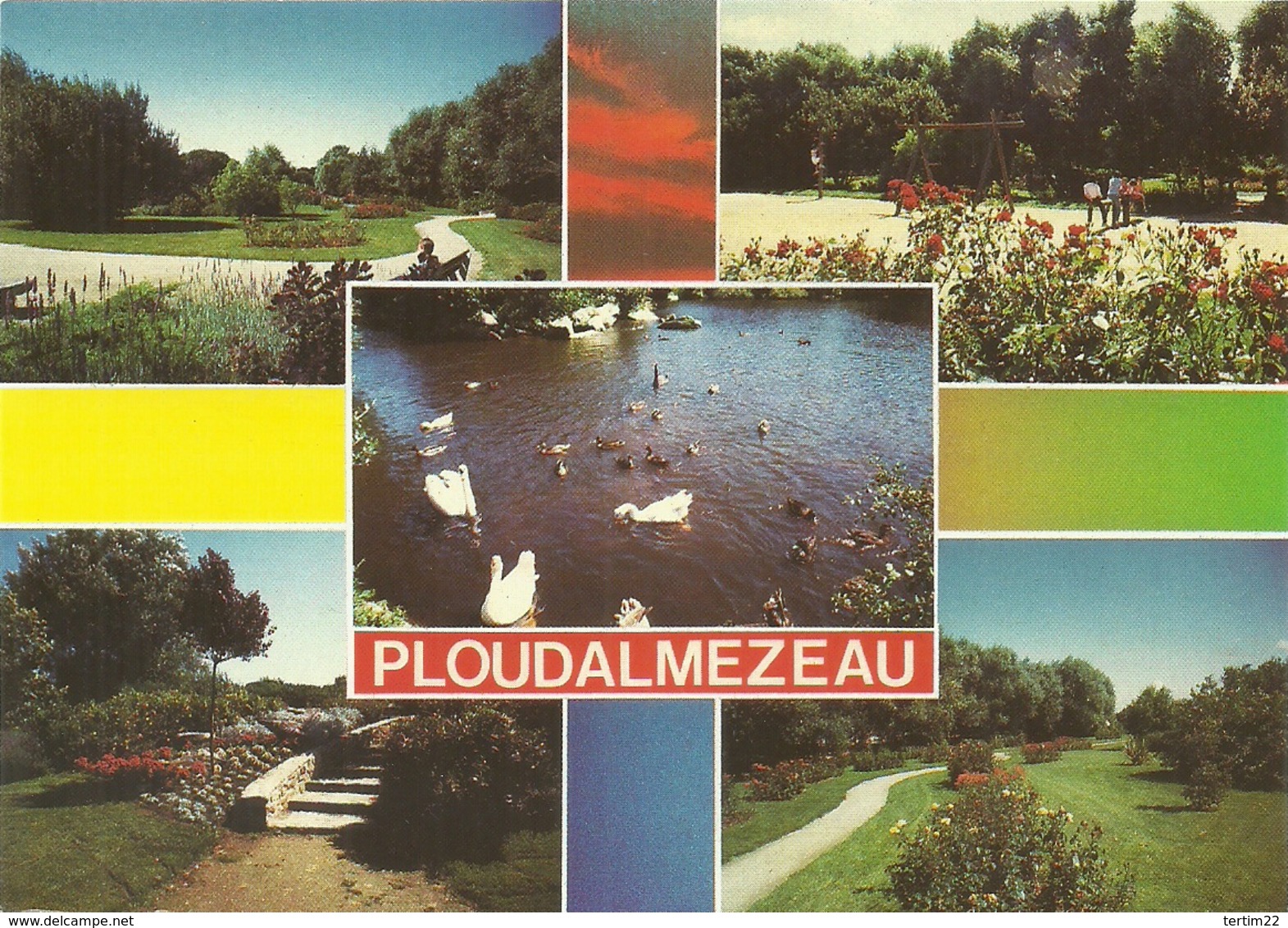 ( 29 FINISTERE )( PLOUDALMEZEAU ) VUES DIVERSES DU JARDIN PUBLIC - Ploudalmézeau