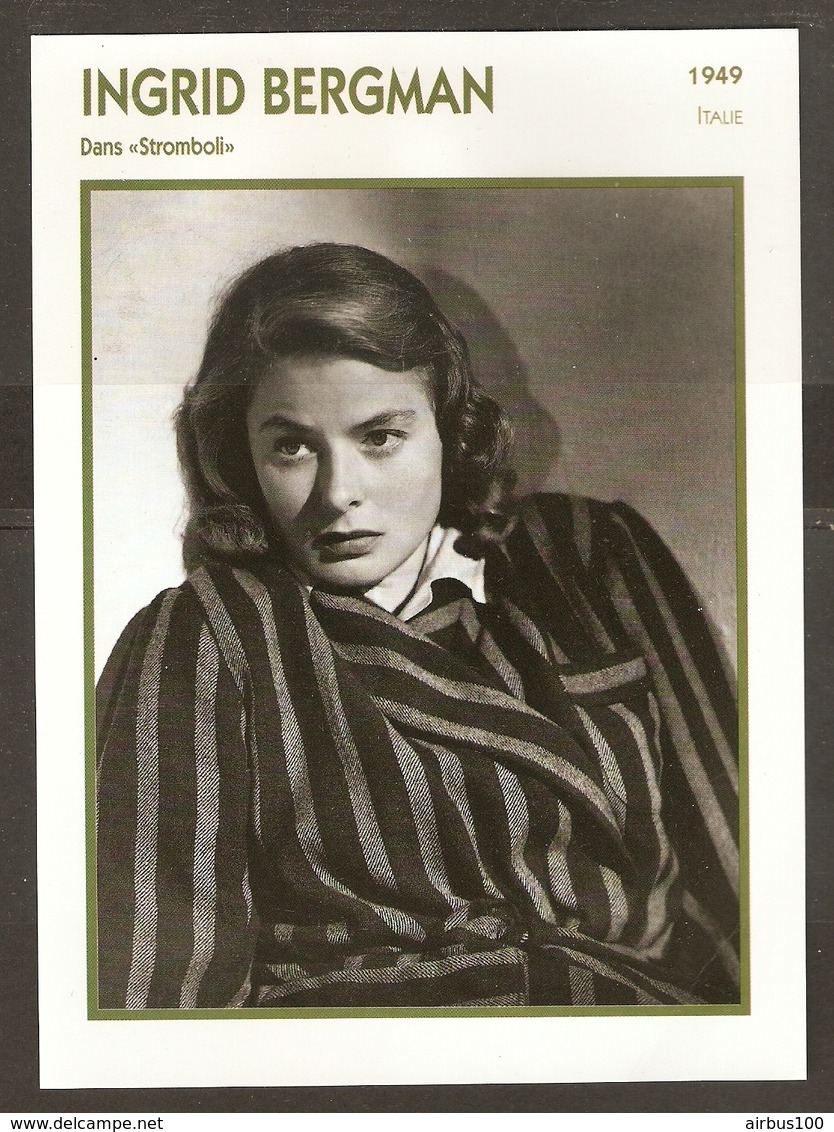 PORTRAIT DE STAR 1949 ITALIE ITALIA ITALY - ACTRICE INGRID BERGMAN STROMBOLI - ACTRESS CINEMA - Fotos