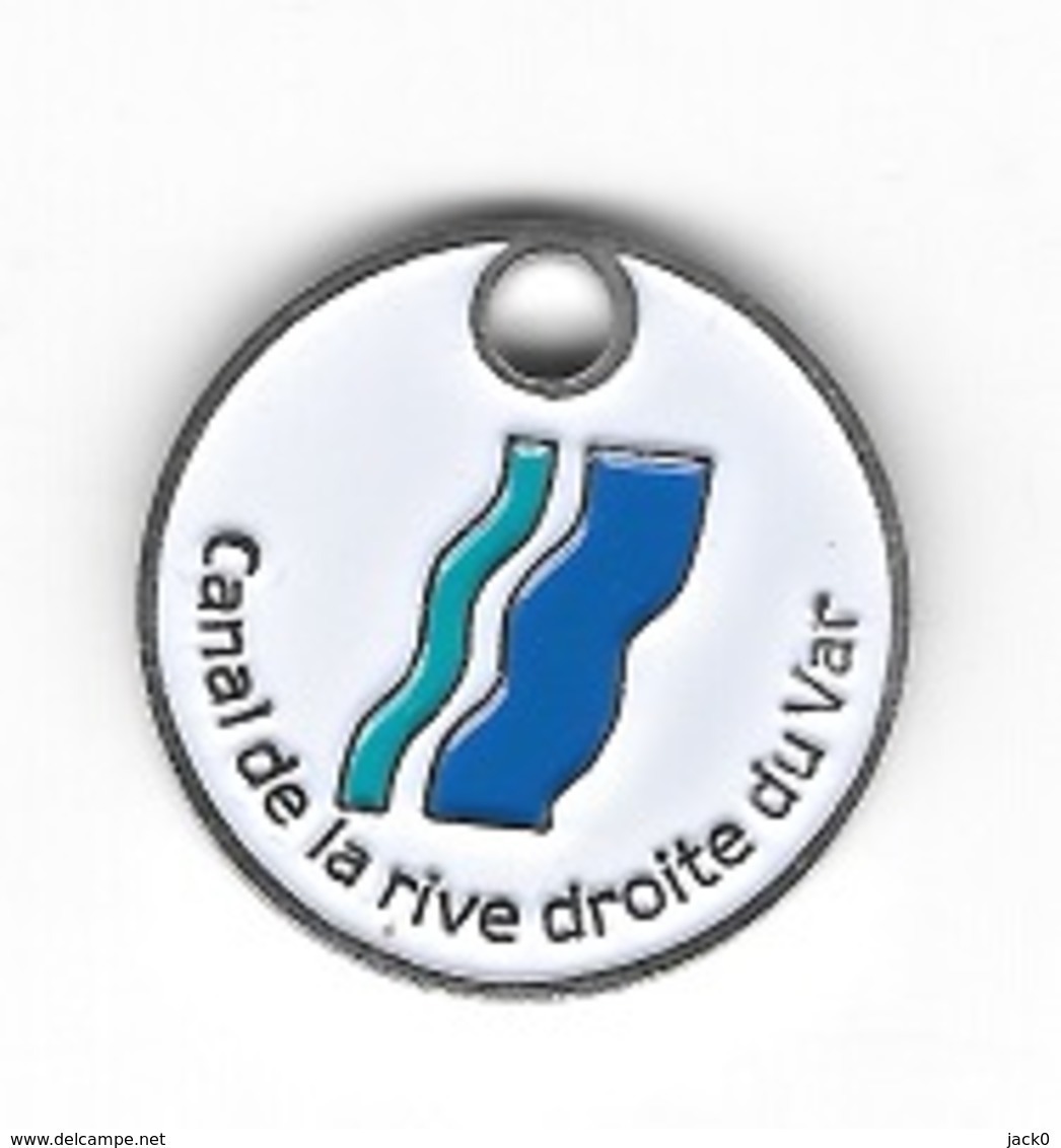 Jeton De Caddie  Département, Canal De La Rive Droite Du Var  Verso  URGENCES  Recto  Verso - Einkaufswagen-Chips (EKW)