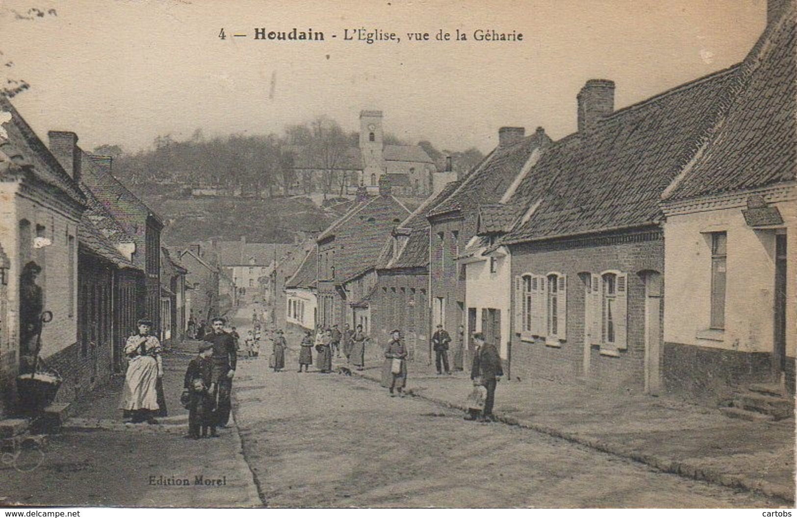 62 HOUDAIN  L'Eglise , Vue De La Géharie - Houdain