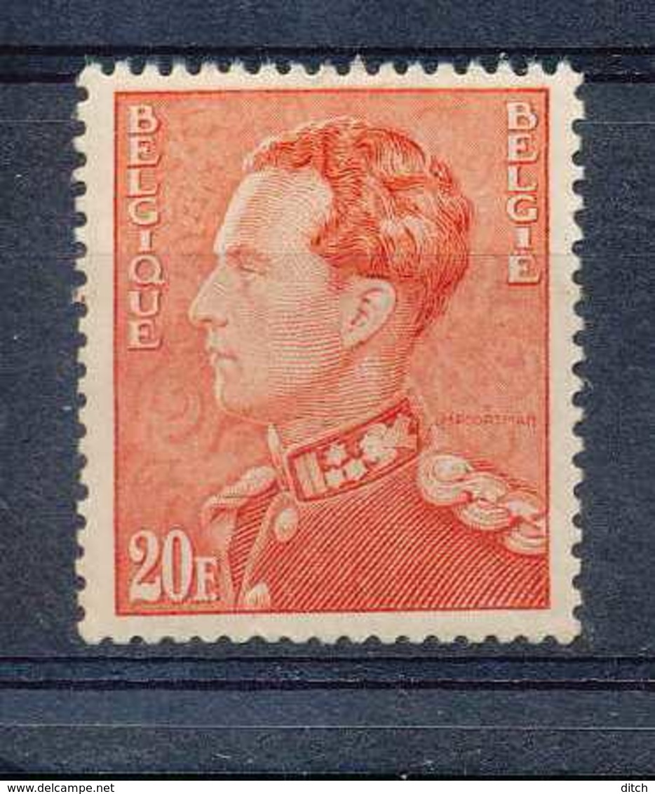 D - [202049]TB//**/Mnh-Belgique 1936, N° 435-v1, 20F Poortman, Point Et Griffe Orange En Marge Gauche - Other & Unclassified