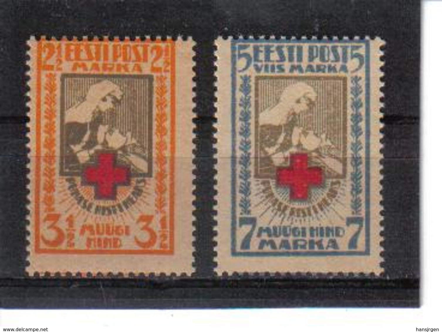 POL357 ESTLAND 1921 MICHL 29/30 A MINI GUMMIFEHLER (*) FALZ SIEHE ABBILDUNG - Estland