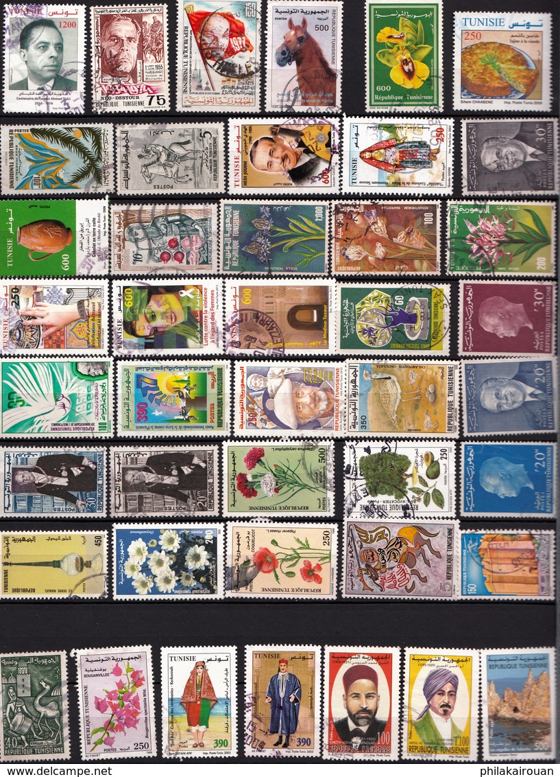 Lot 2 De 170 Timbres Obliterés Tunisie Differents Toutes Periode / Used Stamps - Tunisie (1956-...)