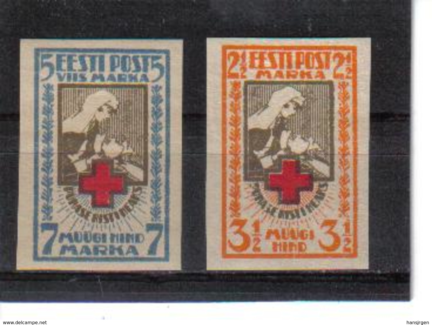 POL361 ESTLAND 1921 MICHL 29/30 B MINI GUMMIFEHLER (*) FALZ SIEHE ABBILDUNG - Estland