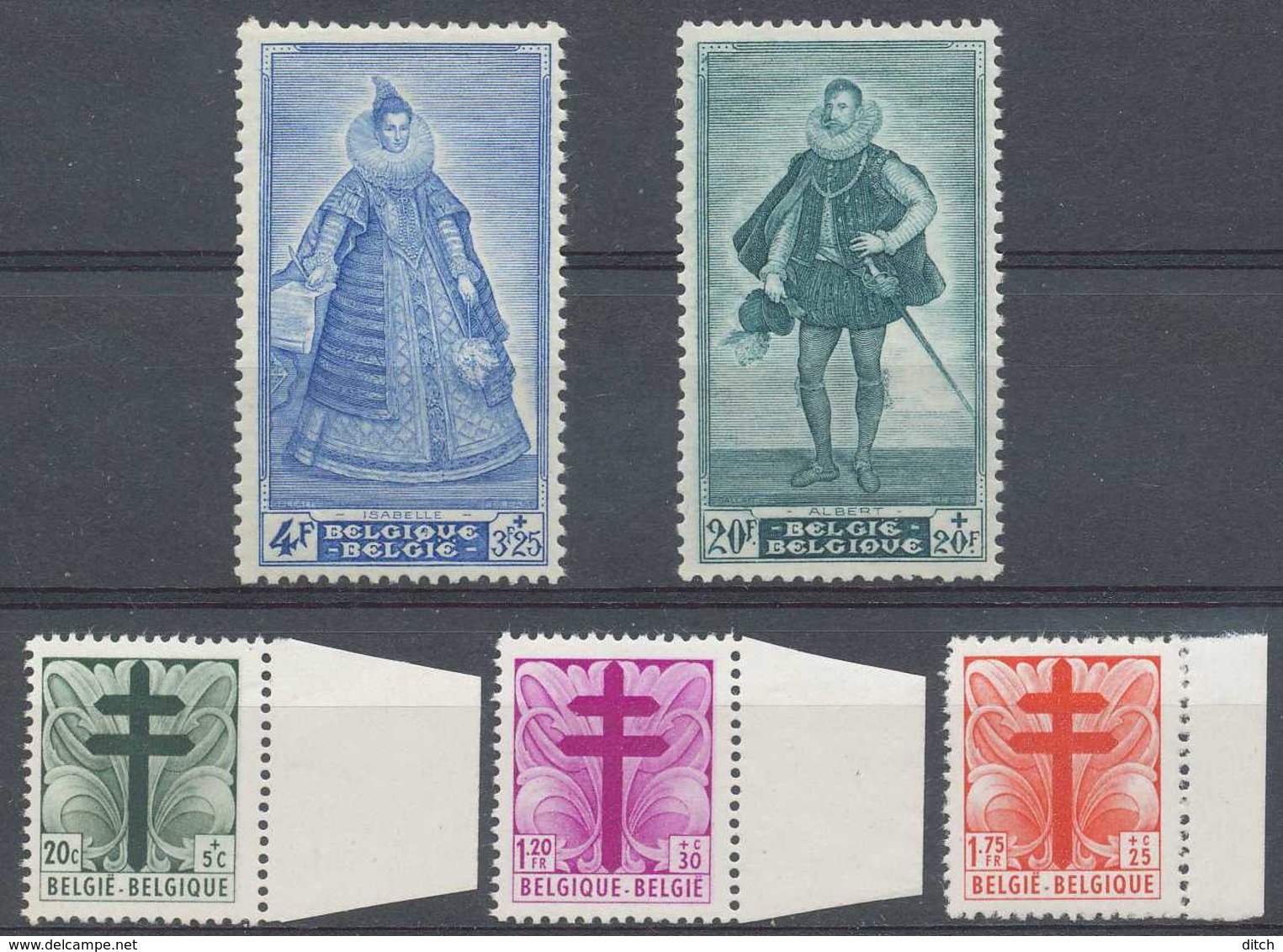 D - [203345]TB//**/Mnh-c:56e-N° 787/91, Antituberculeux, Croix De Lorraine , Albert Et Isabelle, Peintures De Gallait, S - Unused Stamps