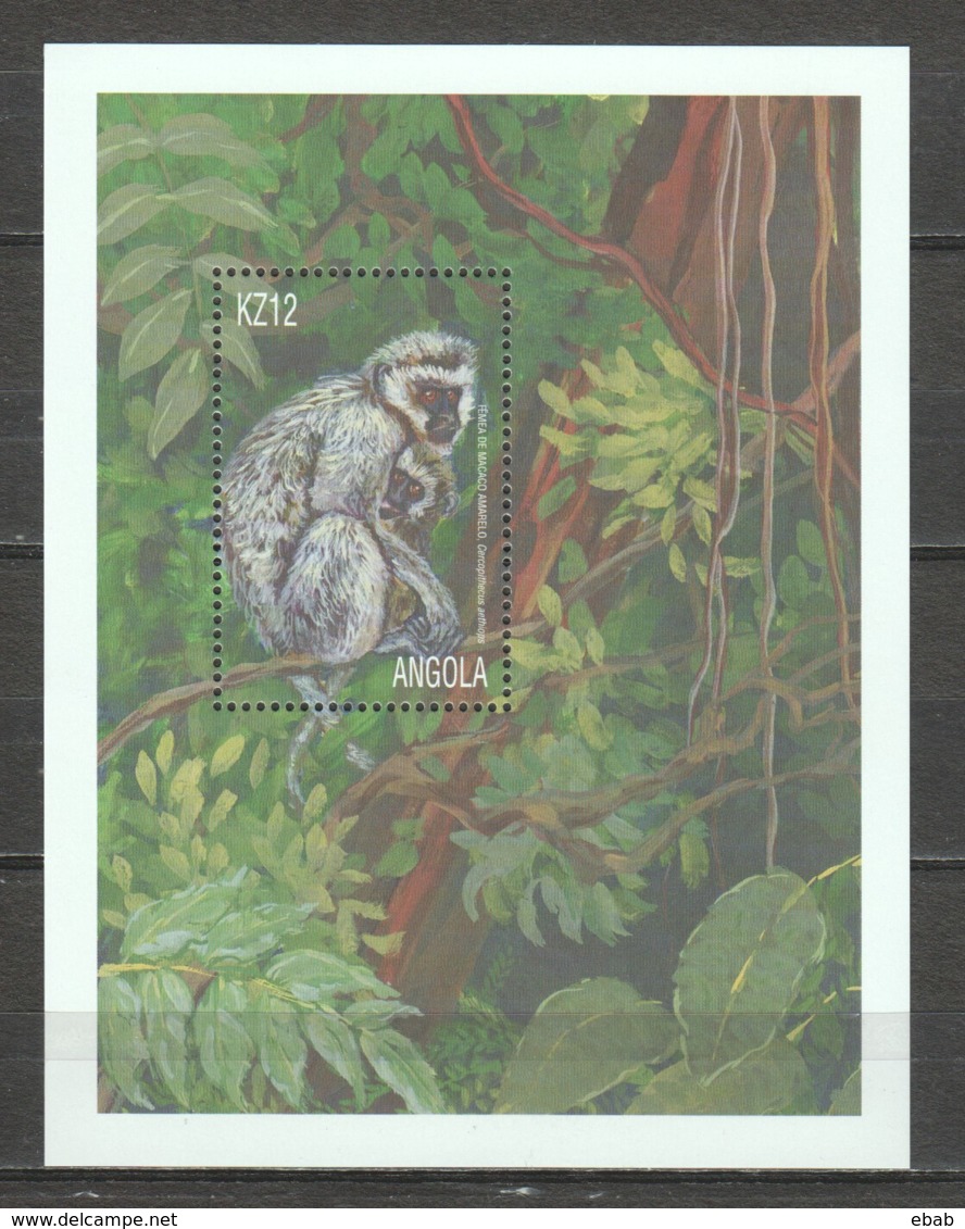 Angola 2000 Mi Block 83 MNH MONKEYS - Mono