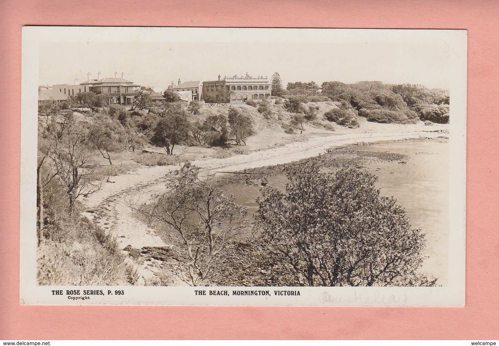 OLD PHOTO POSTCARD - AUSTRALIA - MORNINGTON BEACH - VICTORIA - Autres & Non Classés