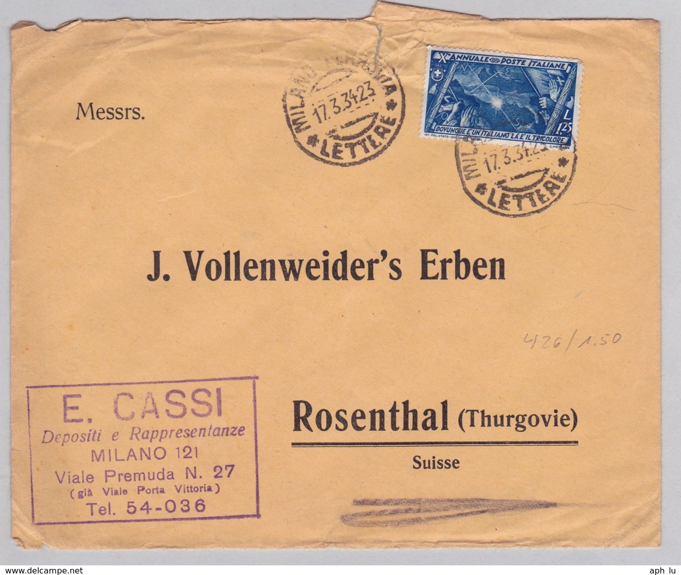 Brief In Die Schweiz (br6209) - Storia Postale