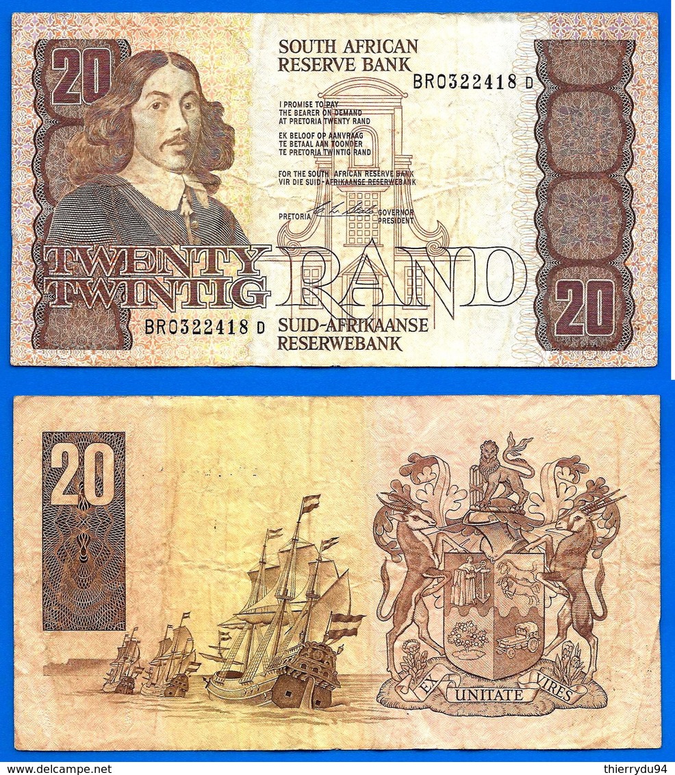 Afrique Du Sud 20 Rand 1990 1993 Sign 7 Stals Bateau Boat South Africa Animal Que Prix + Port - Afrique Du Sud