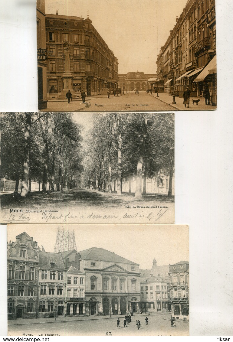 BELGIQUE(MONS) LOT DE 11 CARTES - Mons