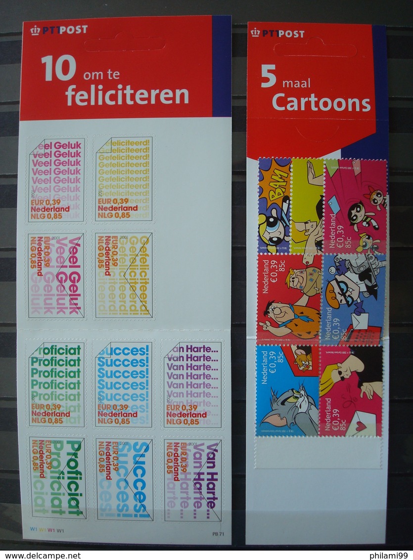 NEDERLAND 17 BOOKLETS MNH** O/w 5.85 EUR FACE VALUE / 6 SCANS - Carnets Et Roulettes