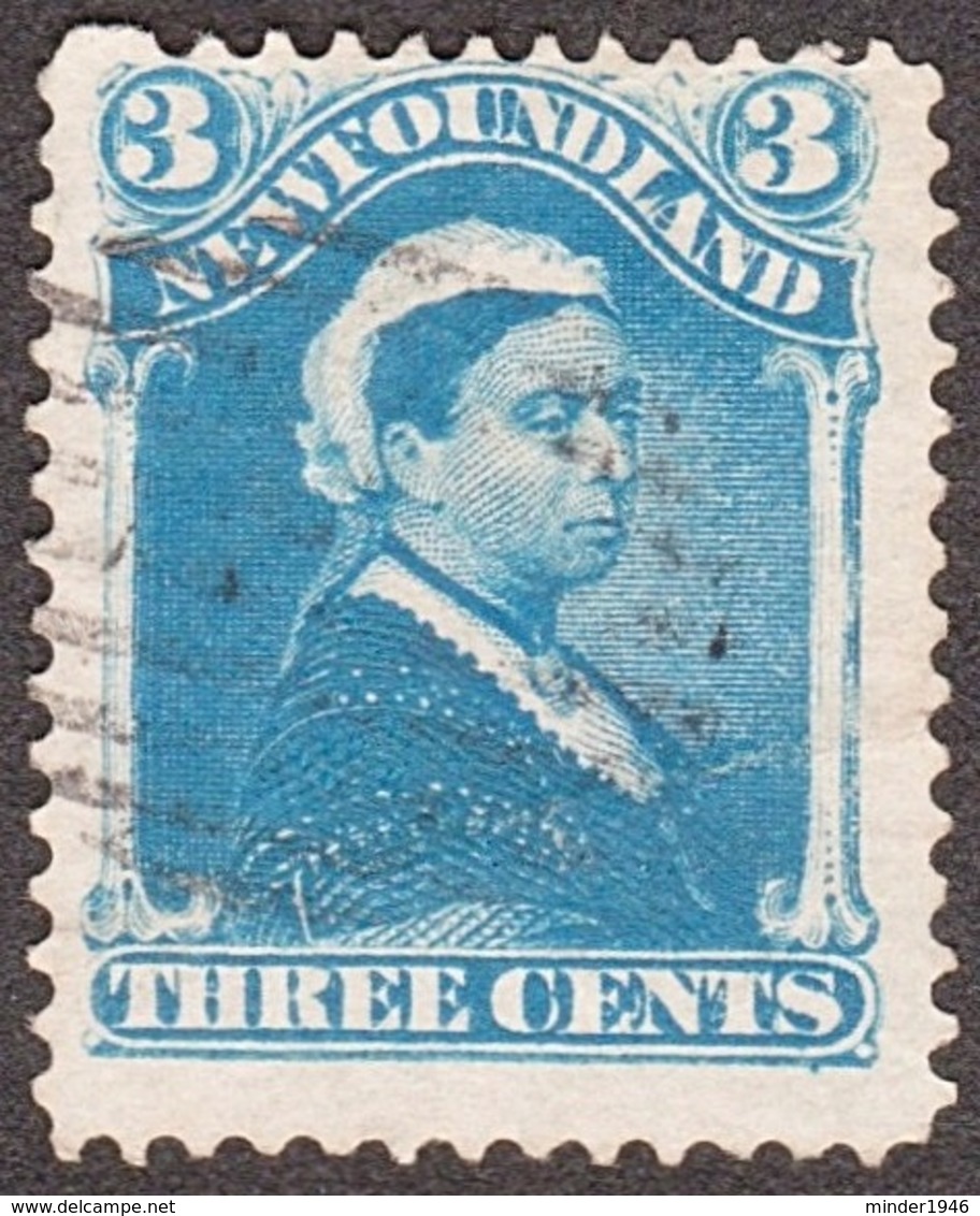 NEWFOUNDLAND 1880 3 Cent Bright Blue SG47a Used - Used Stamps