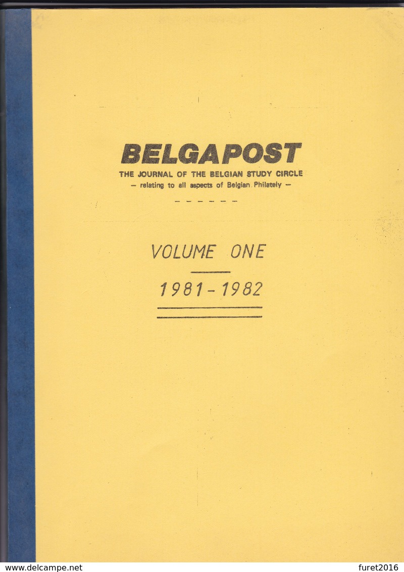 BELGAPOST : JOURNAL OF DE BELGIAN STUDIE CIRCLE  VOLUME ONE 75 Pages - Autres & Non Classés