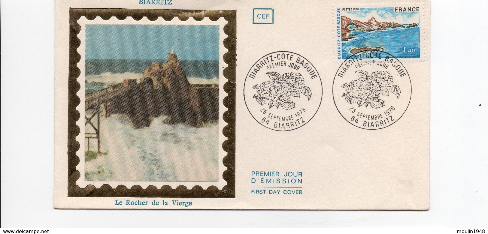 FDC  Biarritz  Le Rocher De La Vierge   64 Biarritz 25/9/1976  (YT 1903 ) - 1970-1979