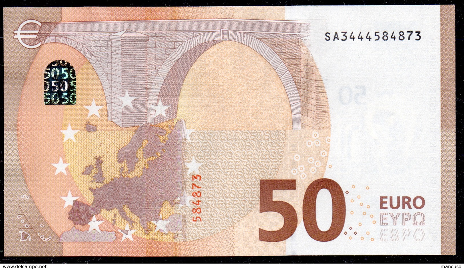 50 EURO ITALIA  SA  S022   Ch. "44"  -  UNC - 50 Euro
