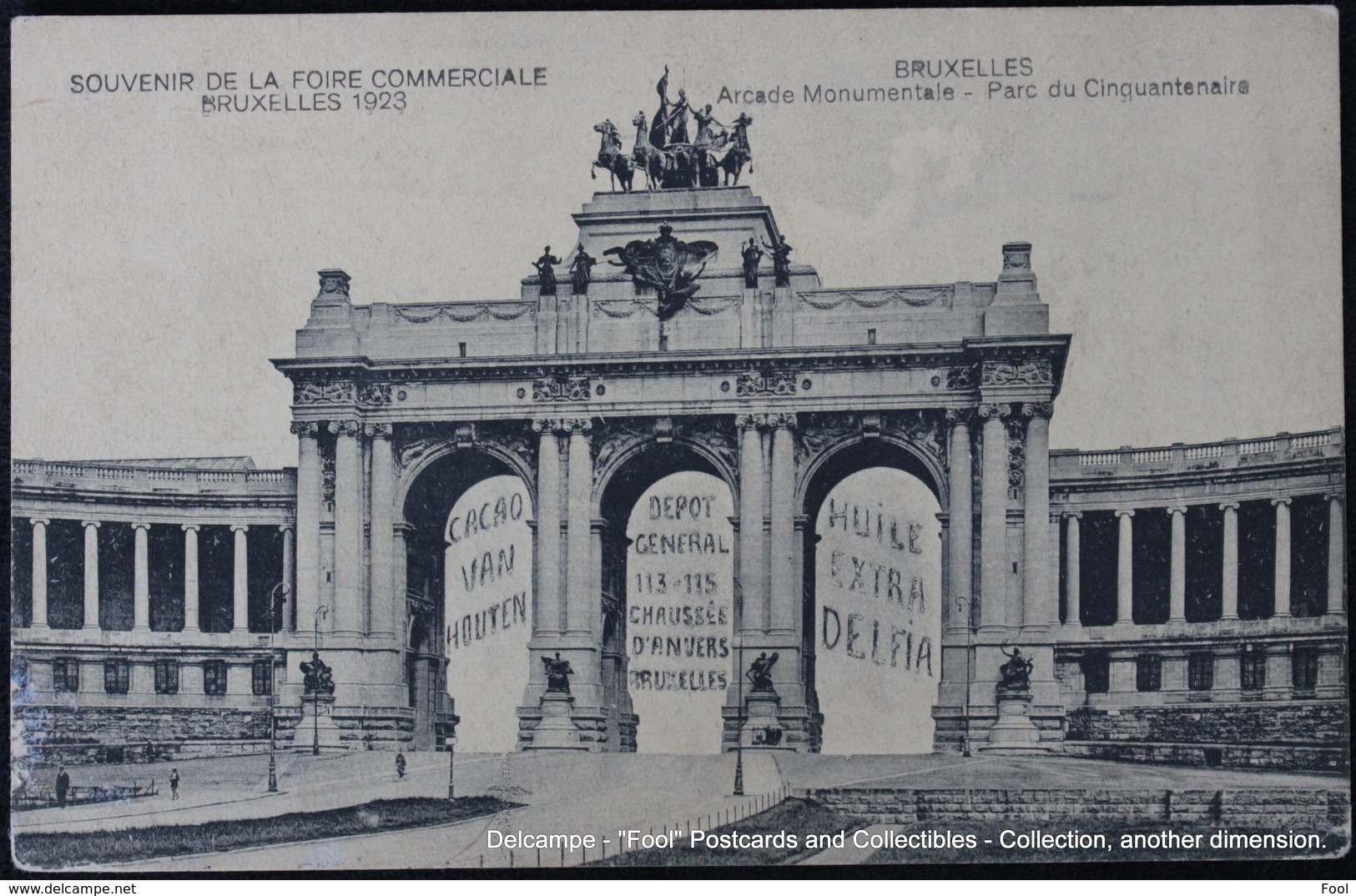 Bruxelles Brussel Brussels Publicité Advertising CACAO VAN HOUTEN HUILE EXTRA DELFIA 1923 Fair Foire - Fêtes, événements