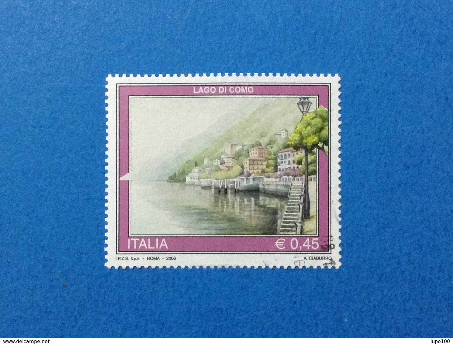 2006 ITALIA FRANCOBOLLO USATO STAMP USED - TURISTICA LAGO DI COMO - - 2001-10: Usati