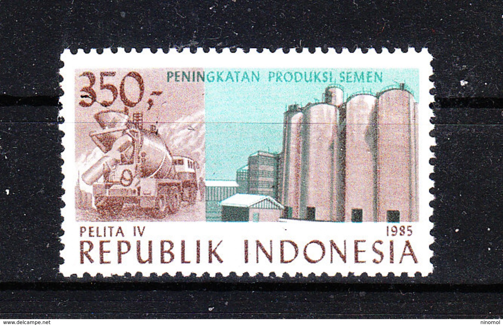 Indonesia - 1985. Betoniera: Costruzioni In Cemento. Concrete Mixers. Concrete Constructions. MNH - Fabbriche E Imprese