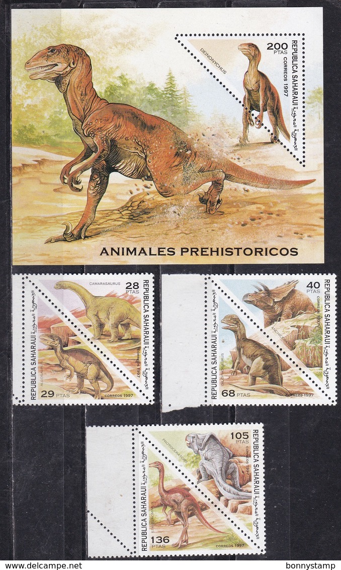 Sahara Spagnolo, 1997 - Animales Prehistoricos  - MNH** - Sahara Spagnolo