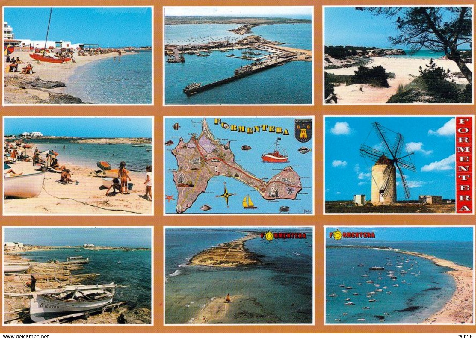 1 AK Spanien / Formentera * Ansichten Der Insel Formentera - Mit Dabei Die Landkarte * - Formentera