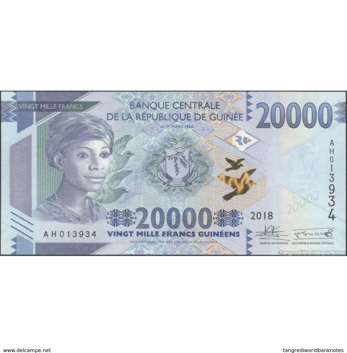 TWN - GUINEA NEW - 20000 20.000 Francs 2018 (2019) Prefix AH UNC - Guinea